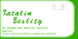 katalin beslity business card